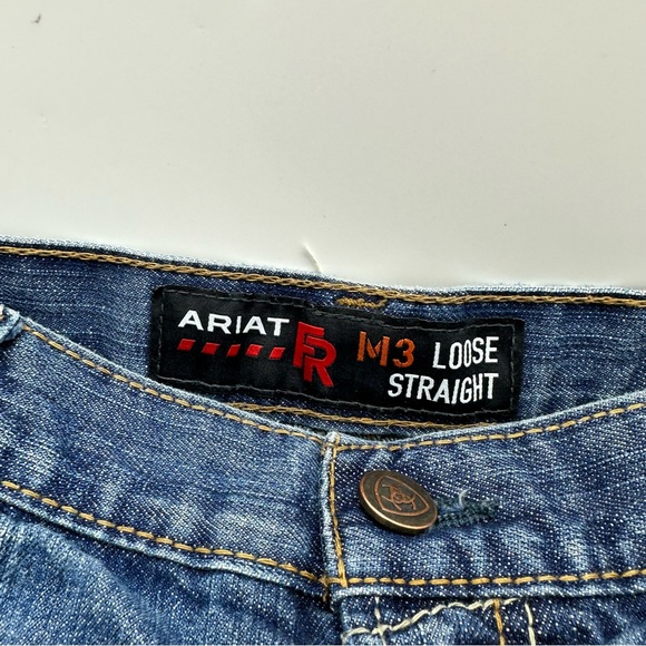 Ariat FR M3 Loose Jeans 38x36 Mens Straight Flame Resistant USA Pants Laborer - Picture 7 of 14